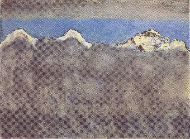 Eiger Monch und Jungfrau uber dem Nebelmeer, Ferdinand Hodler